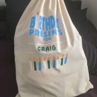 Personalised Birthday Gift Sack – Custom Gift Bag for Special Birthdays