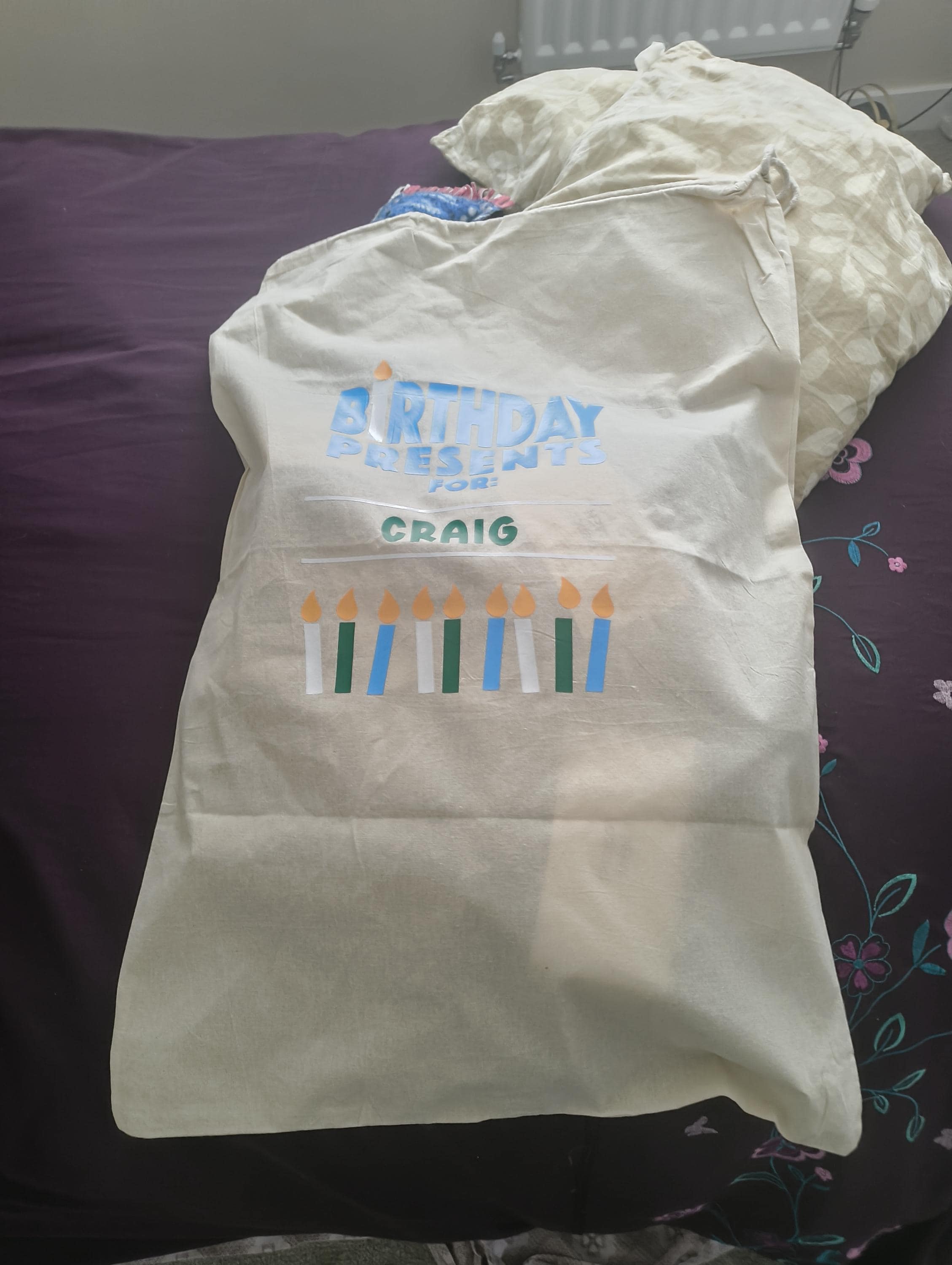 Personalised Birthday Gift Sack – Custom Gift Bag for Special Birthdays