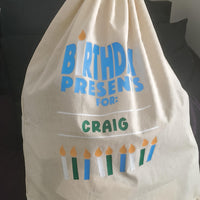 Personalised Birthday Gift Sack – Custom Gift Bag for Special Birthdays