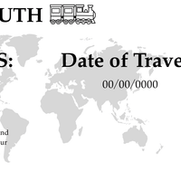 Custom Bournemouth boarding pass gift card with passenger names and heartfelt message, featuring The Carlton Hotel photo as a honeymoon keepsake.