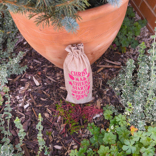 Christmas Wine Bag – Funny Reusable Bottle Bag for Gifts – Eco Friendly Wine Gift