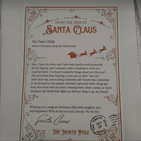 Personalised Santa letter from the North Pole with festive design and heartfelt message.