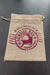 Hessian Christmas gift bag with burgundy