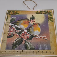 Robin Advent Calendar - Vintage Christmas Countdown with Holly & Berries