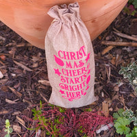 Christmas Wine Bag – Funny Reusable Bottle Bag for Gifts – Eco Friendly Wine Gift