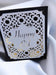 Happy Eid Card featuring laser cut Islamic geometric design, perfect for Muslim celebration greetings.