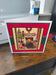 Handmade Christmas card featuring a cosy fireplace scene with wine, gifts, and a decorated tree.
