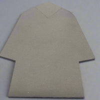 Black cardstock base for graduation gift card holder showing textured material and shirt-shaped design for academic celebrations