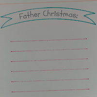 Personalised letter template for Father Christmas with empty lines for kids' wishes.