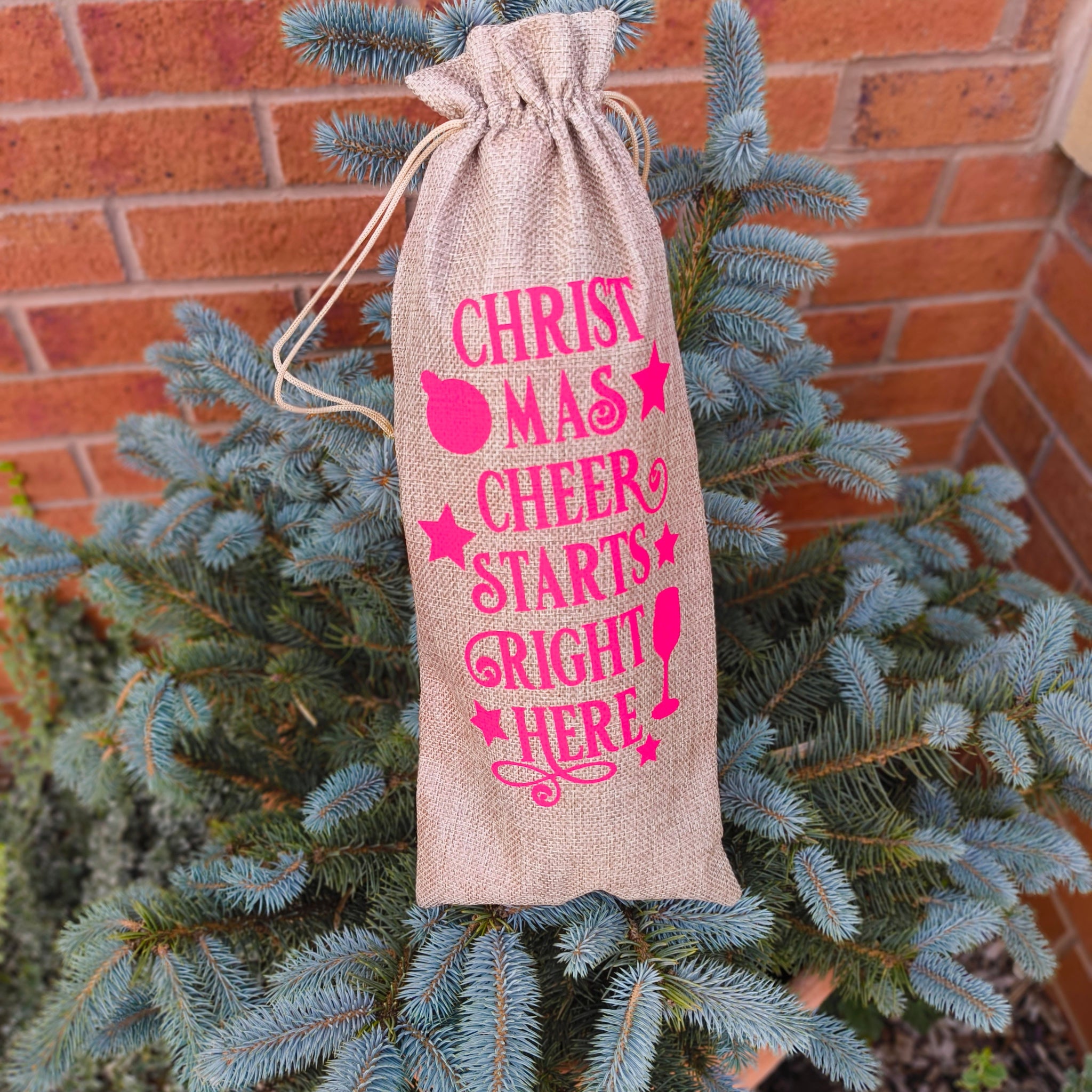 Christmas Wine Bag – Funny Reusable Bottle Bag for Gifts – Eco Friendly Wine Gift