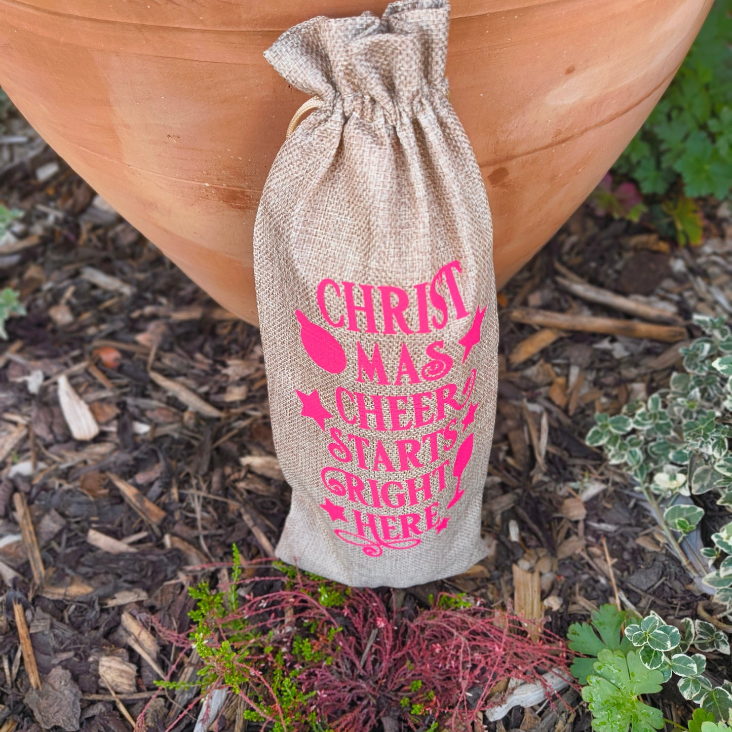 Christmas Wine Bag – Funny Reusable Bottle Bag for Gifts – Eco Friendly Wine Gift