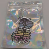 Pack of “Happy Diwali” stickers in holographic zip-lock packaging, ready for gifting or storage.
