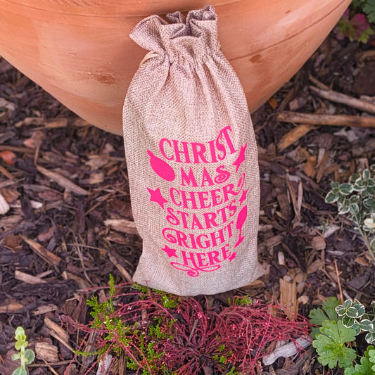 Christmas Wine Bag – Funny Reusable Bottle Bag for Gifts – Eco Friendly Wine Gift