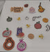 A full sticker sheet featuring Shana Tova designs for Rosh Hashanah, including apples, honey, bees, pomegranates, shofar, and Torah scroll illustrations.