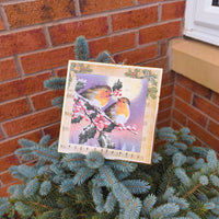 Robin Advent Calendar - Vintage Christmas Countdown with Holly & Berries